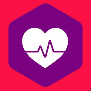 Logo for gymability heart fitness icon